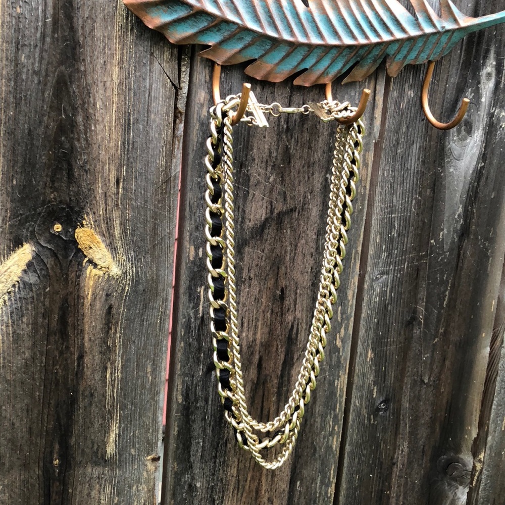 Gold chained necklace